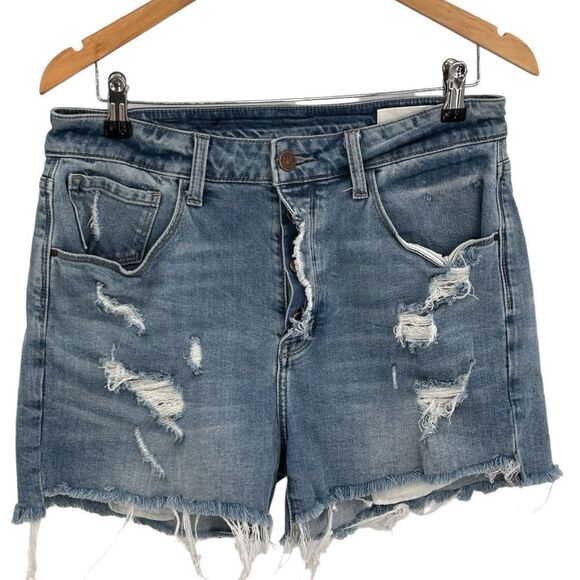 Treasure and Bond distressed high rise boyfriend shorts size 30 - Picture 1 of 4